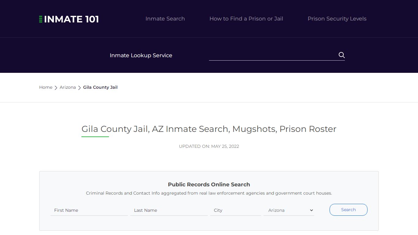 Gila County Jail, AZ Inmate Search, Mugshots, Prison ...